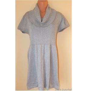 Take Out Platinum Lurex Sweater Dress Juniors Plus Size 1X Modest Length